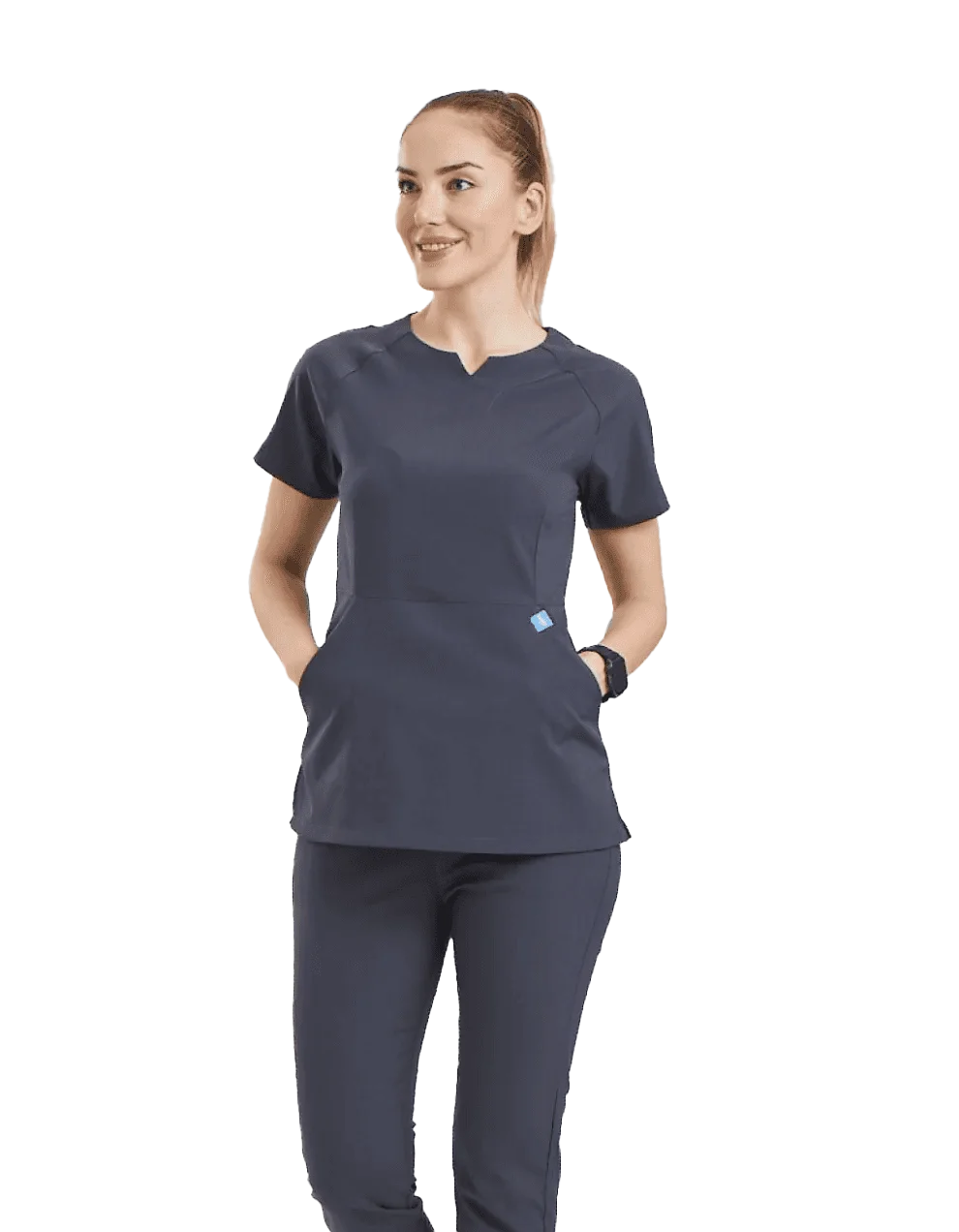 FREESIA Dynamic Female Top Dark Grey