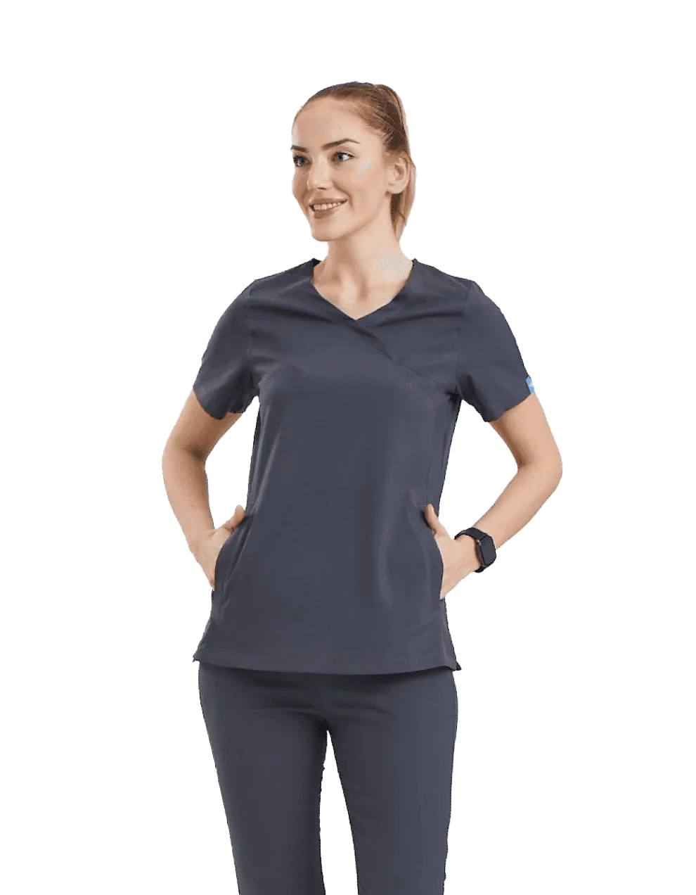 CLOWER Dynamic Female Top Dark Grey