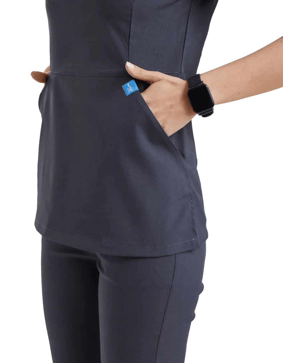 FREESIA Dynamic Female Top Dark Grey