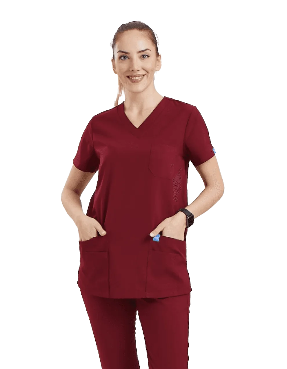 BASIC Dynamic Female Top Burgundy