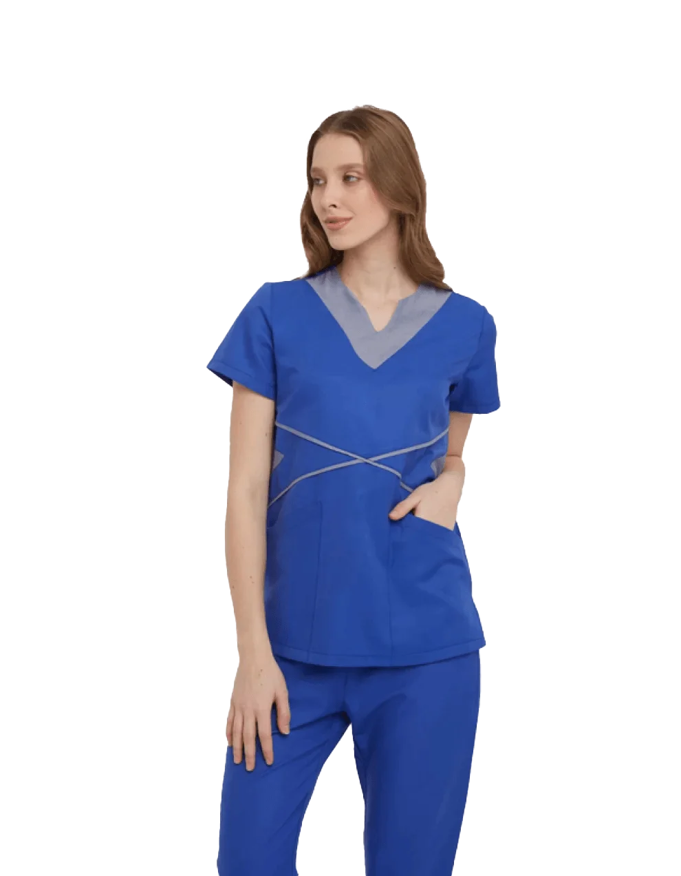 DAHLIA Coton Female Top Royal Blue