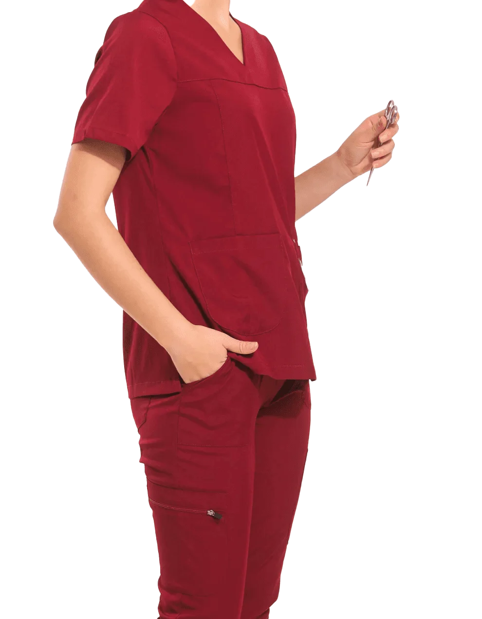 JANET Dynamic Female Top Burgundy