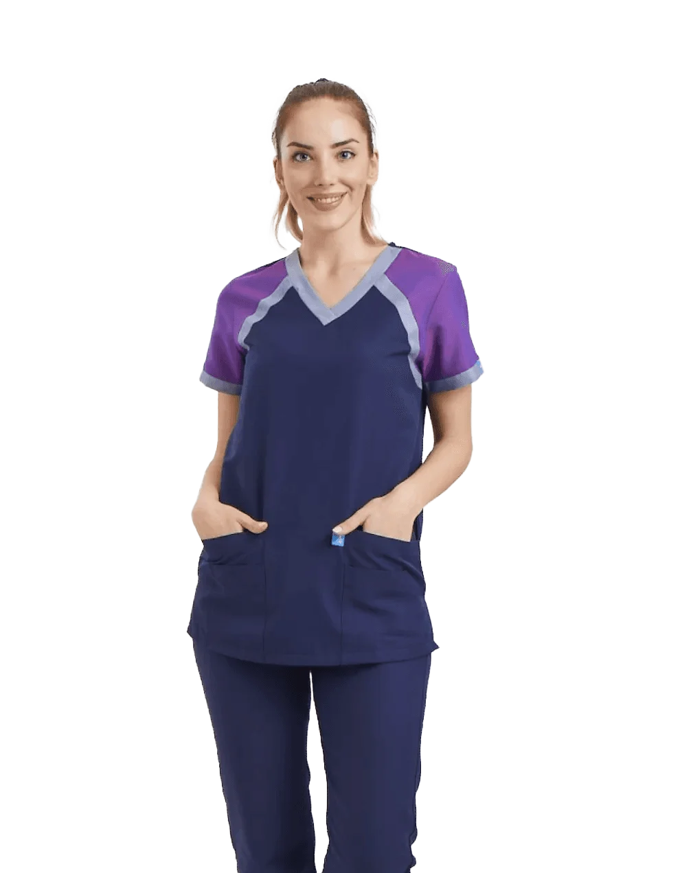 TORENIA Coton Female Top Navy Blue