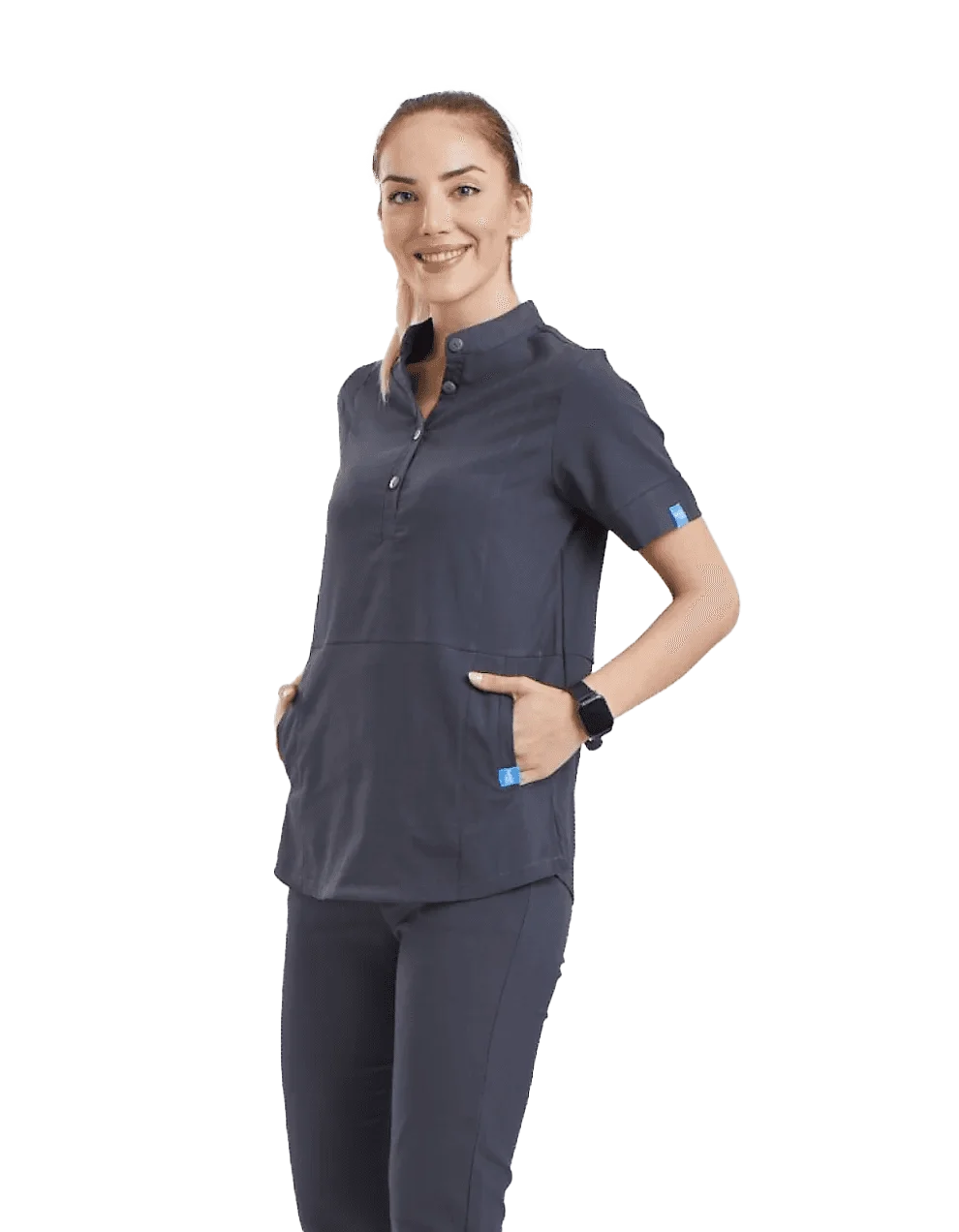 CROCUS Dynamic Female Top Dark Grey