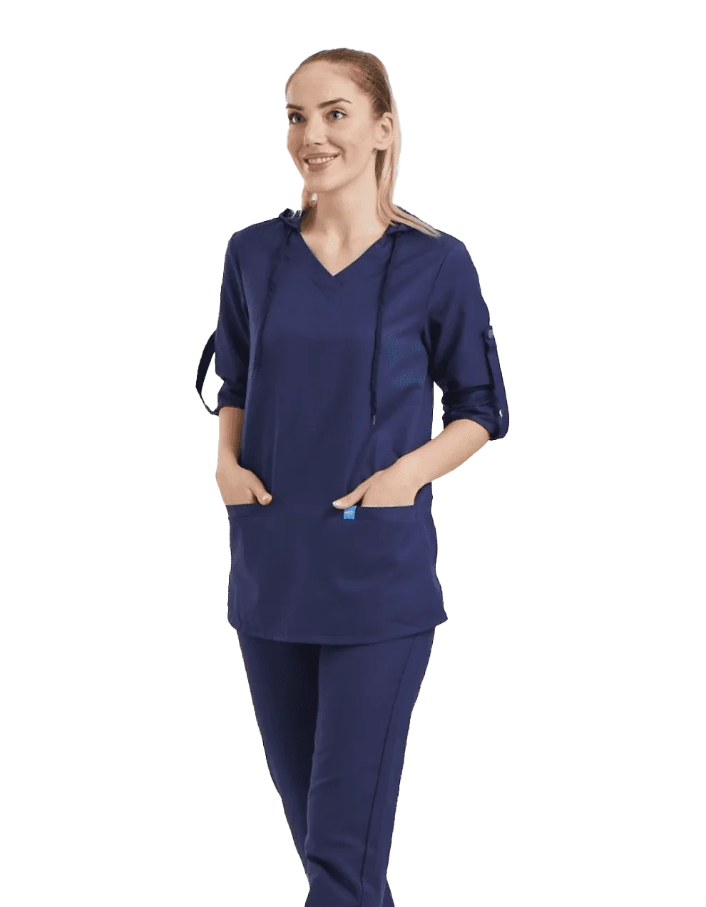 VIOLET Coton Female Top Navy Blue