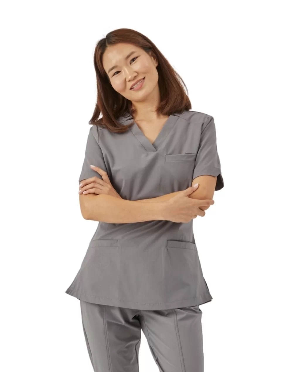 Lotus Imperial Female Top Grey